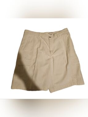Tommy Bahama Relax Cargo Shorts Men's 36 Cream Tencel Cotton Blend